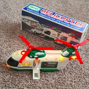 Hess 2001 Toy Helicopter with Motorcycle and Cruis